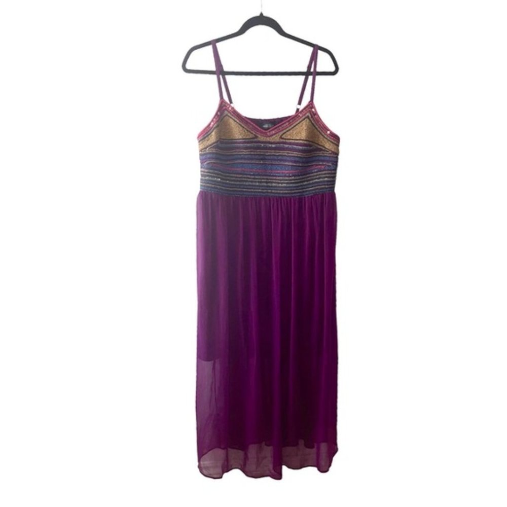Addition Elle Michel Studio Beaded Maxi Summer Dress Size X